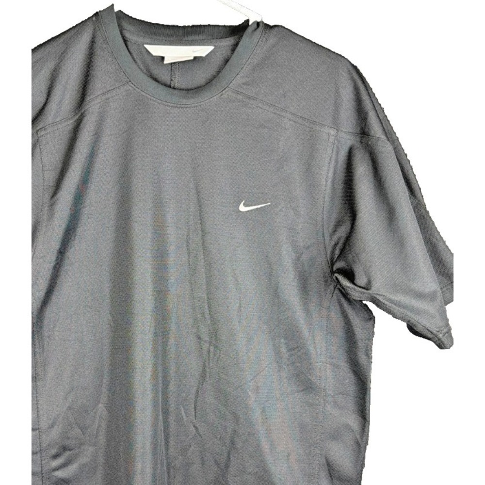 Nike Shirt Mens‎ Medium M Black Short Sleeve Performance Athletic Pique Running